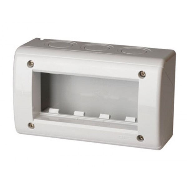 картинка Коробка модульная настенная IP40 4 модуля для электроустановочных изделий VIVA от магазина Электротехника