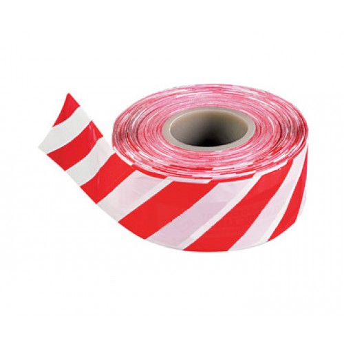 картинка Лента оградительная 75мм х100м красно-белая "Эконом"  от магазина Электротехника