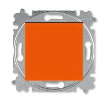 картинка Выключатель 1-кл. 2-пол. 10А СУ механизм оранжевый/дымчатый чёрный LEVIT от магазина Электротехника