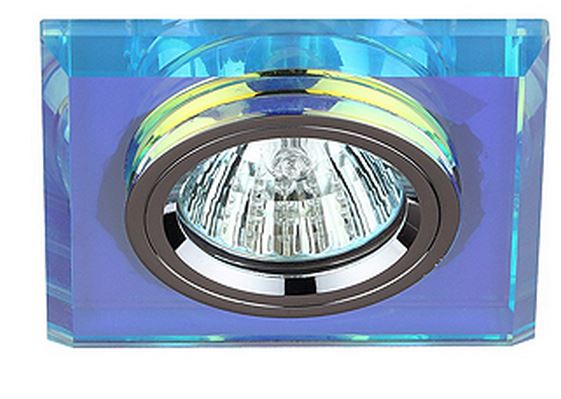 картинка Светильник MR-16 50Вт 12V/220V квадрат, стекло хром/перламутр ЭРА от магазина Электротехника