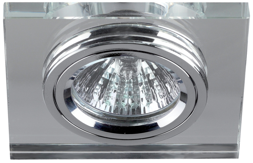 картинка Светильник MR-16 50Вт 12V/220V квадрат, стекло хром/зеркальный ЭРА от магазина Электротехника
