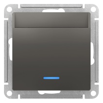 картинка Выключатель карточный 10А СУ механизм сталь ATLAS DESIGN от магазина Электротехника