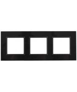 картинка Рамка 3-я стекло черный+антрацит Elegance Эра от магазина Электротехника