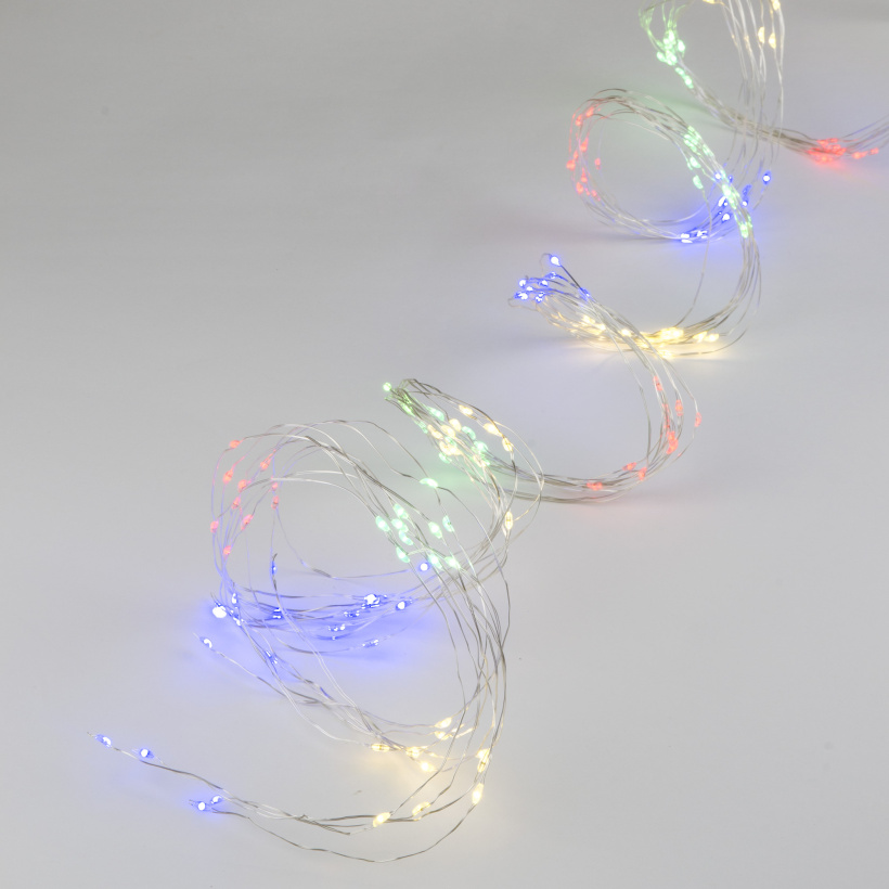 картинка Гирлянда «Лучи росы» 200LED 2м IP44 10 нитей Разноцветный свет Провод прозрачный Uniel !!! от магазина Электротехника