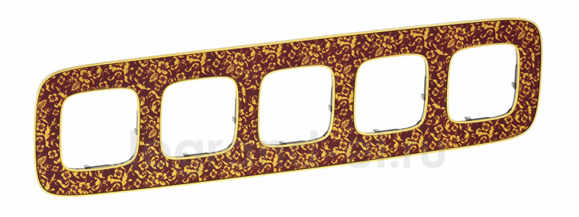 картинка Рамка 5-пост. универсальная Барокко пурпур Valena ALLURE от магазина Электротехника