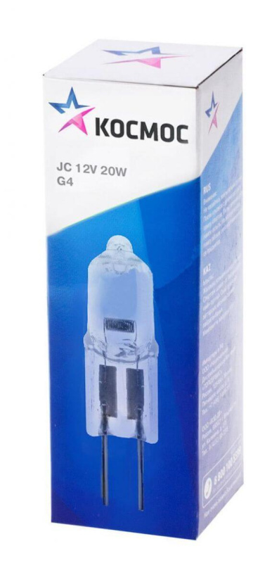 картинка Лампа "капсула" галоген. G4 10Вт 12В прозрачная Космос от магазина Электротехника