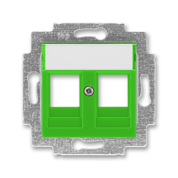 картинка Накладка с суппортом для информационных разъёмов зелёный LEVIT от магазина Электротехника