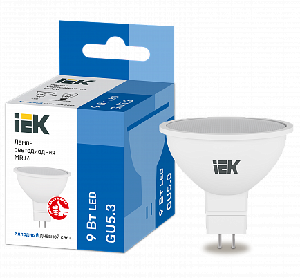 картинка Лампа LED GU5.3  9Вт (810lm) 6500К 230В IEK от магазина Электротехника
