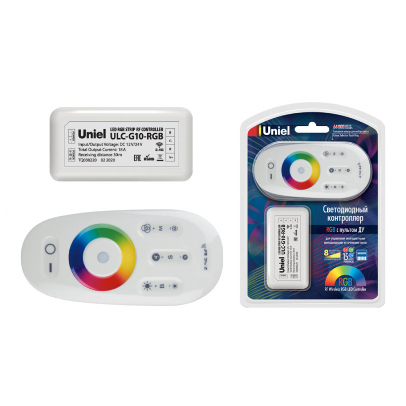 картинка Контроллер 216/432W 12/24V RGB с пультом ДУ белый Uniel  от магазина Электротехника