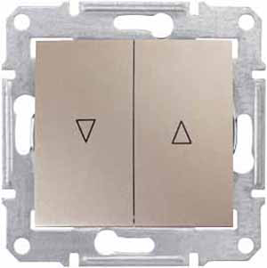 картинка Выключатель 2-кл. 10А СУ для жалюзи электрический блок механизм титан Sedna от магазина Электротехника