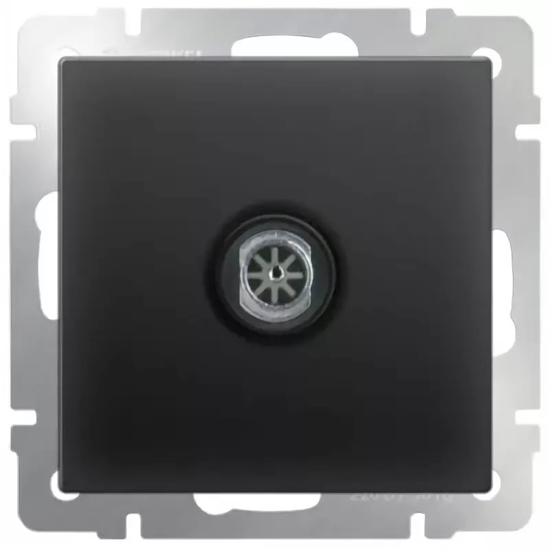 картинка Розетка TV СУ оконечная черная матовая Werkel от магазина Электротехника