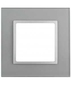 картинка Рамка 1-я стекло алюминий+алюм. Elegance ЭРА !!! от магазина Электротехника