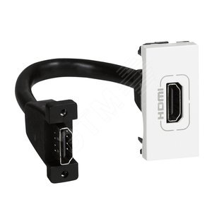 картинка Розетка HDMI со шнуром 1 мод. бел. Mosaic/Legrand от магазина Электротехника