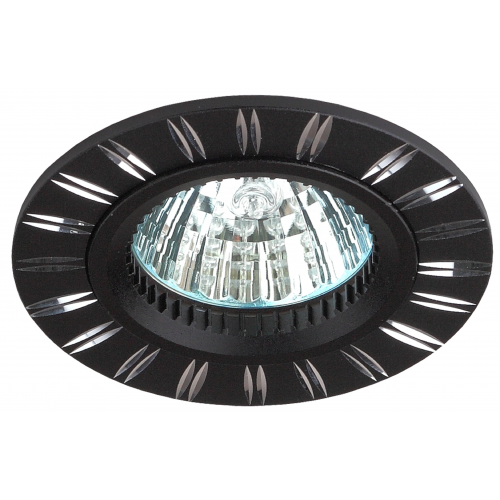 картинка Светильник MR-16 GU5.3 50Вт 12V/220V не повор. алюминиевый черный/хром  ЭРА от магазина Электротехника
