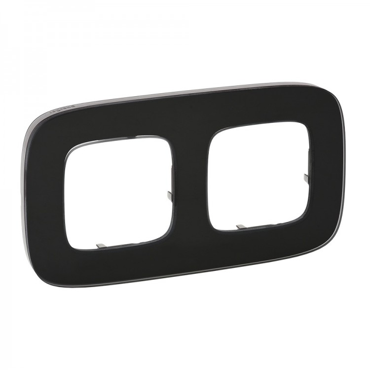 картинка Рамка 2-пост. универсальная Черное стекло Valena ALLURE от магазина Электротехника