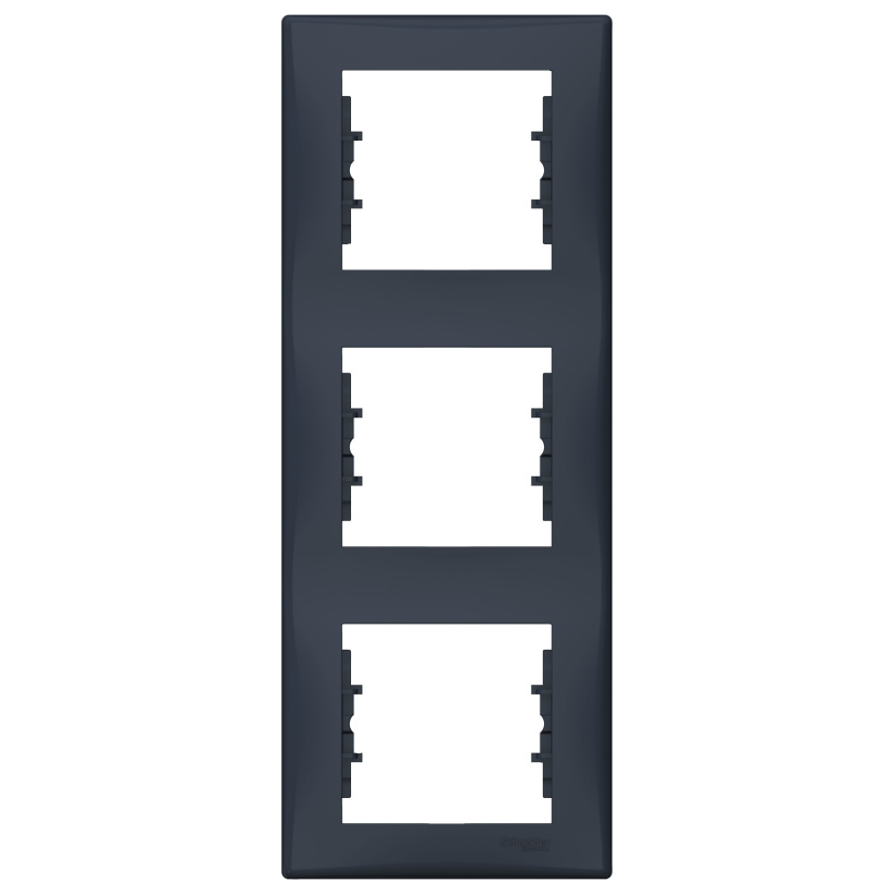 картинка Рамка 3- пост. вертикальная графит Sedna от магазина Электротехника