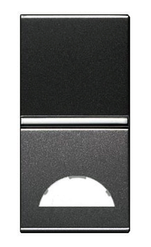 картинка Клавиша 1-я с окошком для шильдика 1 мод, антрацит Zenit ABB от магазина Электротехника