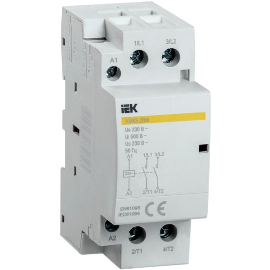 картинка Контактор модульный КМ63-20М AC IEK от магазина Электротехника