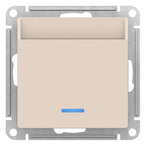 картинка Выключатель карточный 10А СУ механизм бежевый ATLAS DESIGN от магазина Электротехника