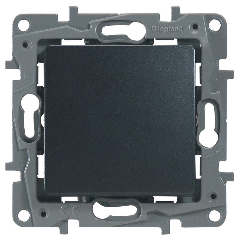 картинка Переключатель 1-кл. перекрестный 10А СУ механизм антрацит Etika от магазина Электротехника