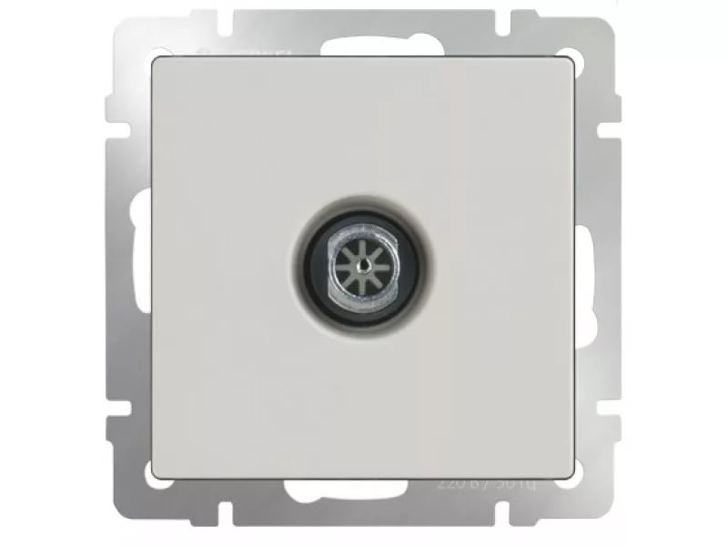 картинка Розетка 1-я TV СУ оконечная механизм слоновая кость Werkel от магазина Электротехника