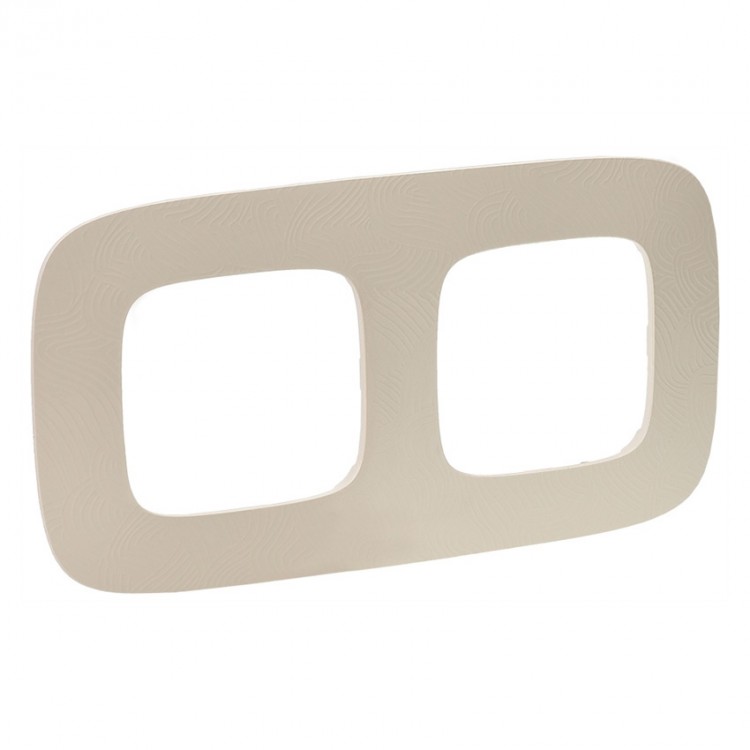 картинка Рамка 2-пост. универсальная Тиснение бежевое Valena ALLURE от магазина Электротехника