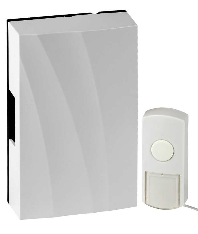 картинка Звонок проводной 1 мелодия, провод 1,5м, белый, 220В D157 ЭРА от магазина Электротехника