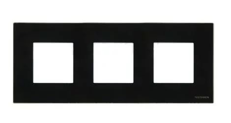 картинка Рамка 3-ая, цвет Стекло Черное, Zenit, ABB от магазина Электротехника