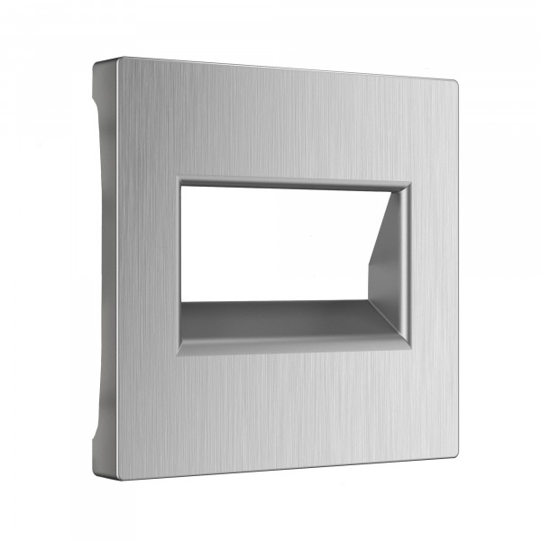 картинка Накладка 2-я. розетка RJ-45 cеребряный рифленый Werkel от магазина Электротехника