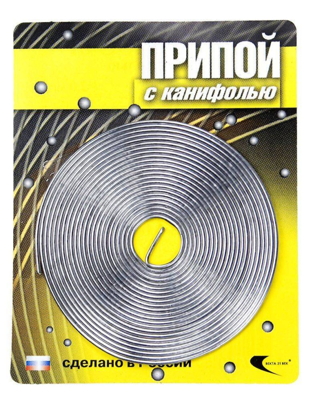 картинка Припой ПОС-61 спираль d1,5мм L=1м с канифолью REXANT от магазина Электротехника