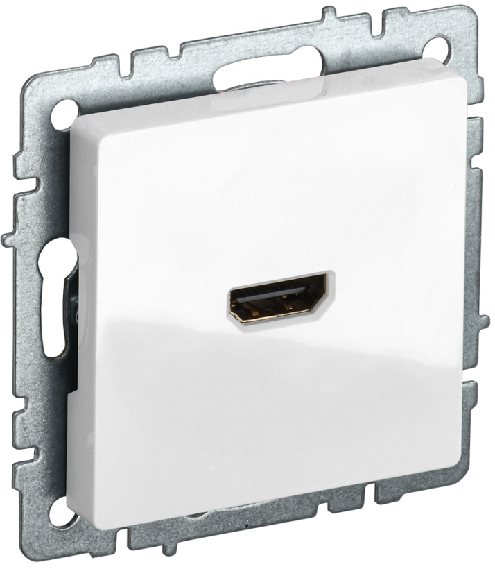 картинка Розетка 1-я HDMI СУ механизм белый BRITE от магазина Электротехника
