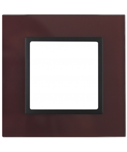 картинка Рамка 1-я стекло бордо+антрацит Elegance Эра от магазина Электротехника