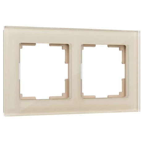 картинка Рамка 2-пост. шампань стекло Favorit  от магазина Электротехника