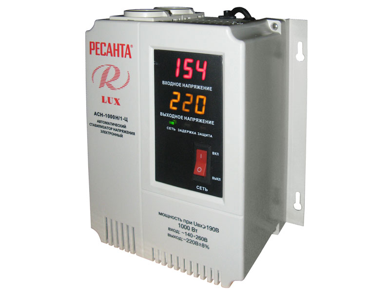 картинка Стабилизатор  АСН-1000 Н/1-Ц Ресанта Lux от магазина Электротехника