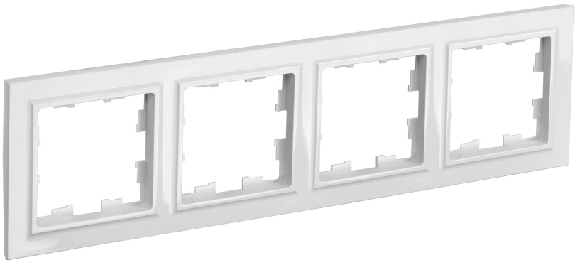 картинка Рамка 4-пост. белый BRITE от магазина Электротехника