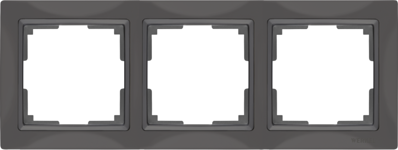 картинка Рамка 3-пост. серо-коричневая с серо-кор. вставкой Snabb basic от магазина Электротехника