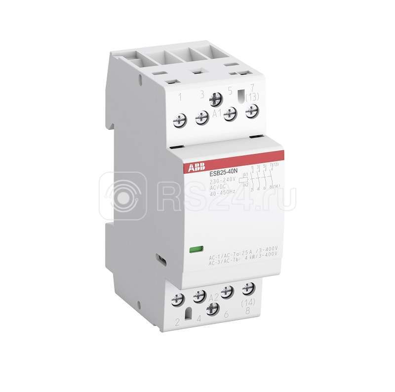 картинка Контактор ESB25-40N-06 модульный (25А АС-1 4НО) катушка 230В AC/DC ABB от магазина Электротехника