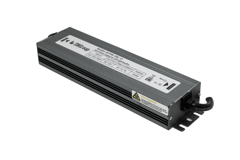 картинка Блок питания для свет. лент 200Вт 12V MTPW-200-12 влагозащ. SWG от магазина Электротехника