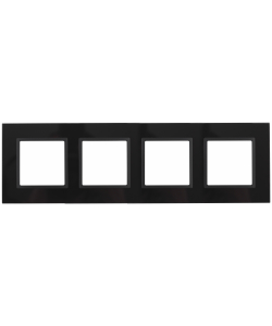 картинка Рамка 4-я стекло черный+антрацит Elegance Эра от магазина Электротехника