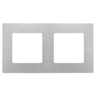 картинка Рамка 2-пост. алюминий Etika от магазина Электротехника