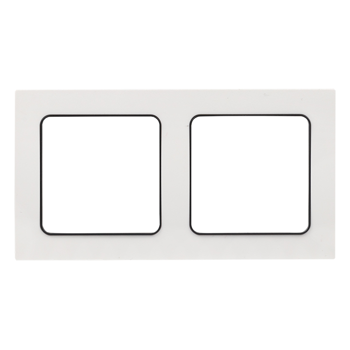 картинка Рамка 2-пост. белый с линией цвета черный Стокгольм от магазина Электротехника