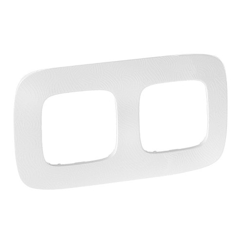 картинка Рамка 2-пост. универсальная Тиснение белое Valena ALLURE от магазина Электротехника