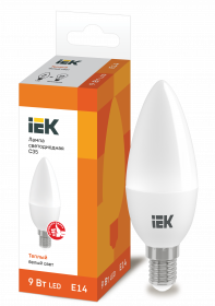 картинка Лампа LED  9Вт Е14 (810lm) 3000К "свеча"  С35 IEK от магазина Электротехника