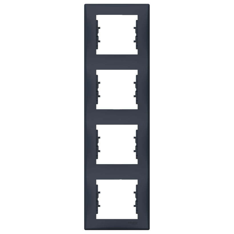 картинка Рамка 4- пост. вертикальная графит Sedna от магазина Электротехника