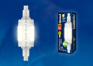 картинка Лампа LED R7s  6Вт (450lm) 3000K 78мм 175-250В Uniel от магазина Электротехника