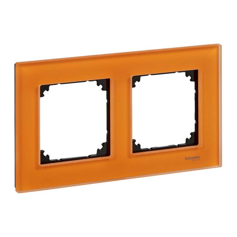 картинка Рамка 2-пост. стекло оранжевый кальцит M-Elegance Merten от магазина Электротехника