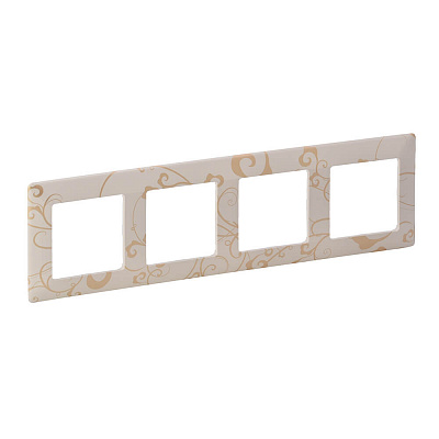 картинка Рамка  4-пост. ампир бежевый Valena LIFE от магазина Электротехника