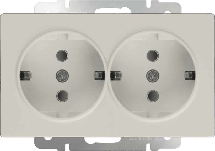 картинка Розетка 2-я 2P+E 16А СУ механизм слоновая кость Werkel от магазина Электротехника