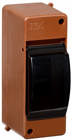 картинка Бокс с прозрачной крышкой КМПн 2/2 для 2-х автоматических выключателей (Дуб) IEK от магазина Электротехника