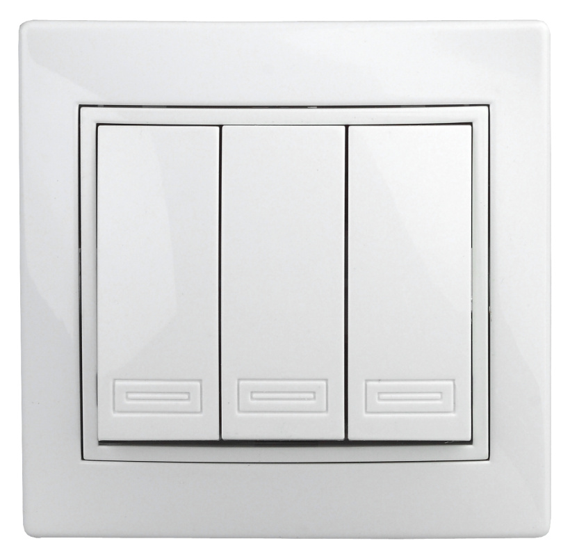 картинка Выключатель 3-кл. С/У, белый Intro Plano  от магазина Электротехника